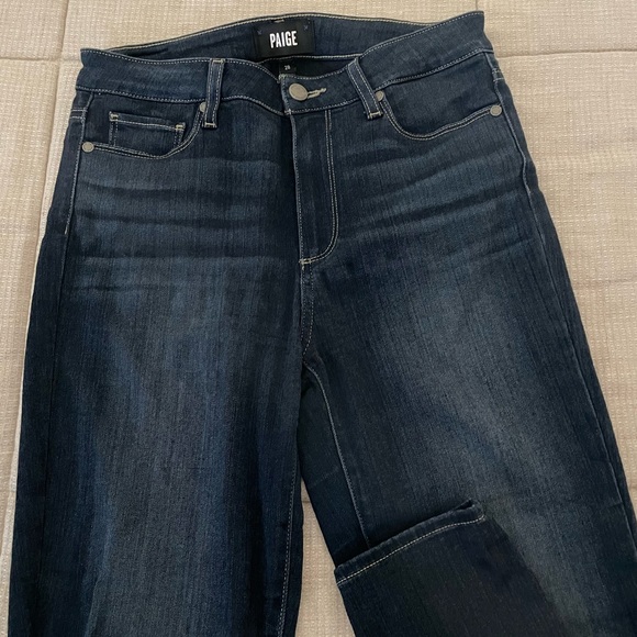 Paige Women's Dark Blue Jeans - Picture 3 of 6